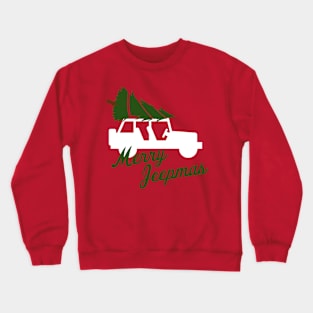 Merry Jeepmas! White Crewneck Sweatshirt